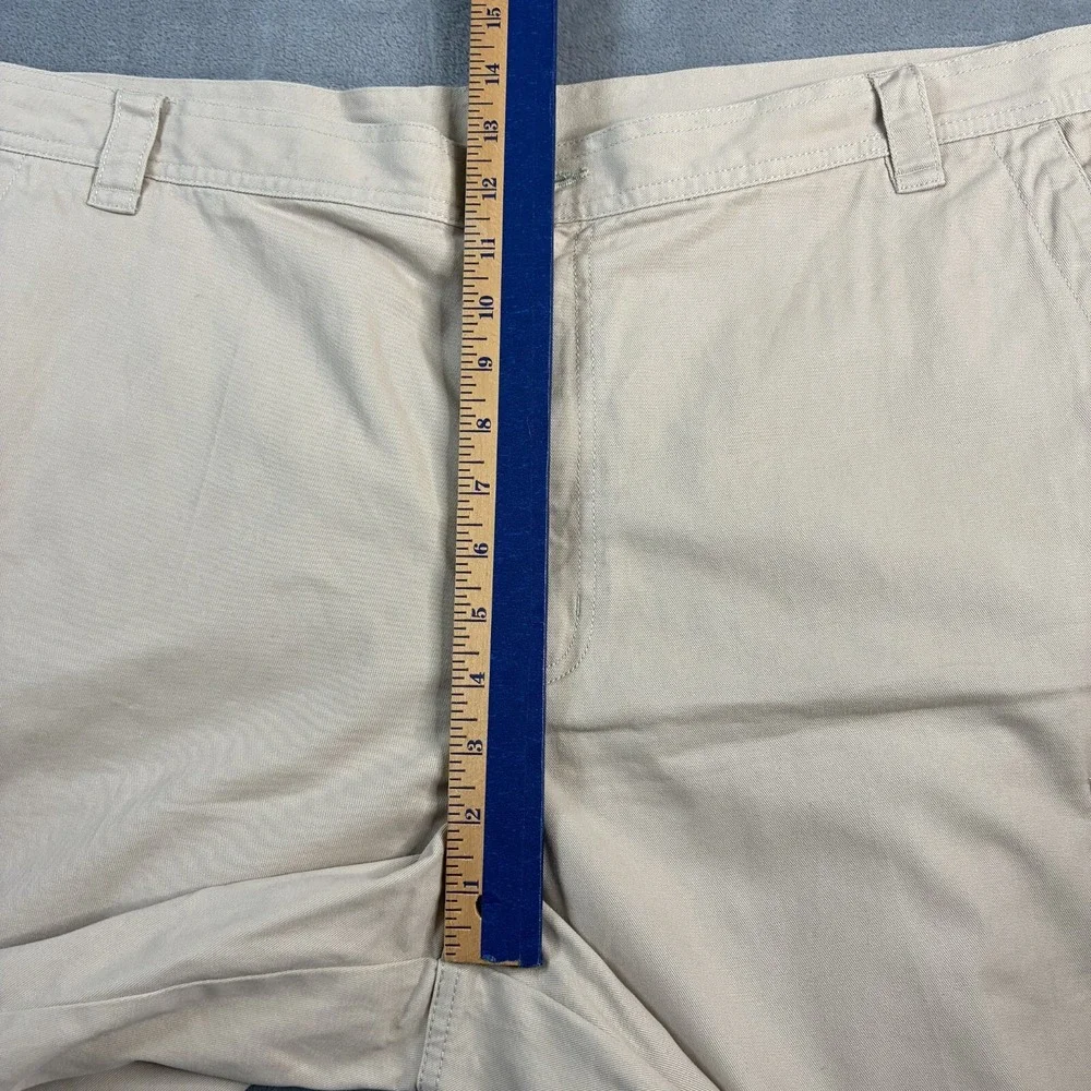 Columbia Mens Size 42 Light Beige Omni-Shade Casual Outdoor Cargo Shorts Zip Fly